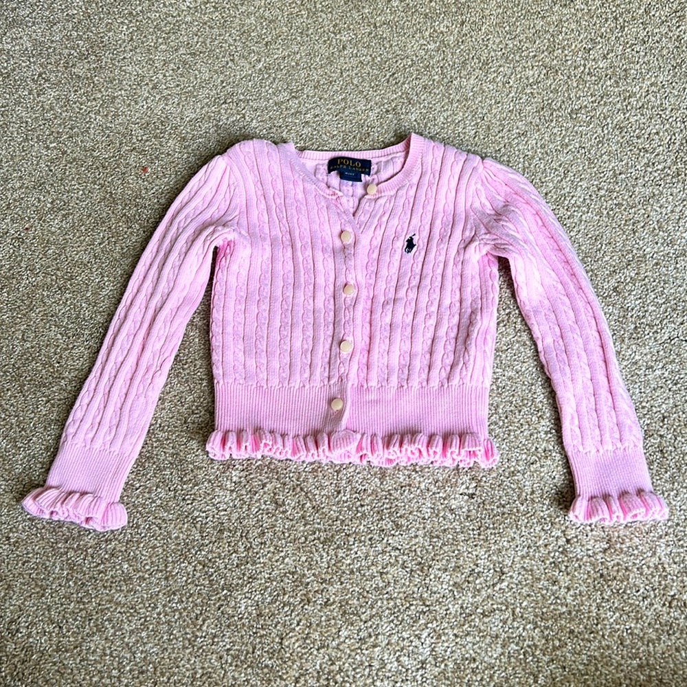Girls’ Polo Ralph Lauren Cardigan, Size 4/4T